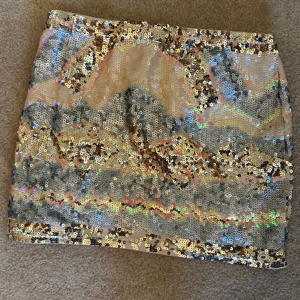 Sequined mini skirt